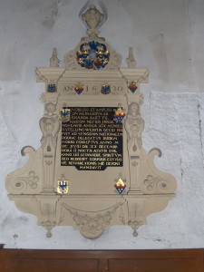 Rouwbord familie Idsaerda in de kerk van Ter Idzard